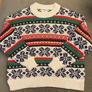 NWOT Aerie Festive Crewneck Sweater